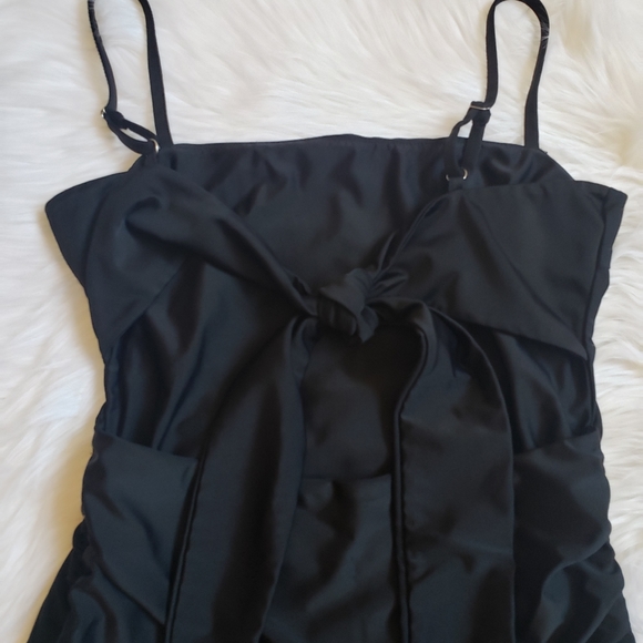 TIGER MISTER Black Sunrise Tie Back Ruched Dress - Picture 8 of 11